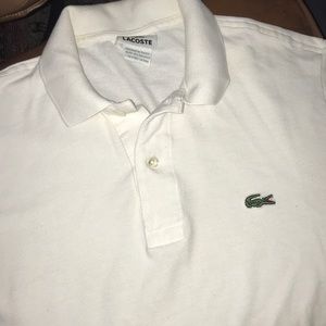 Lacoste Short Sleeve White Polo